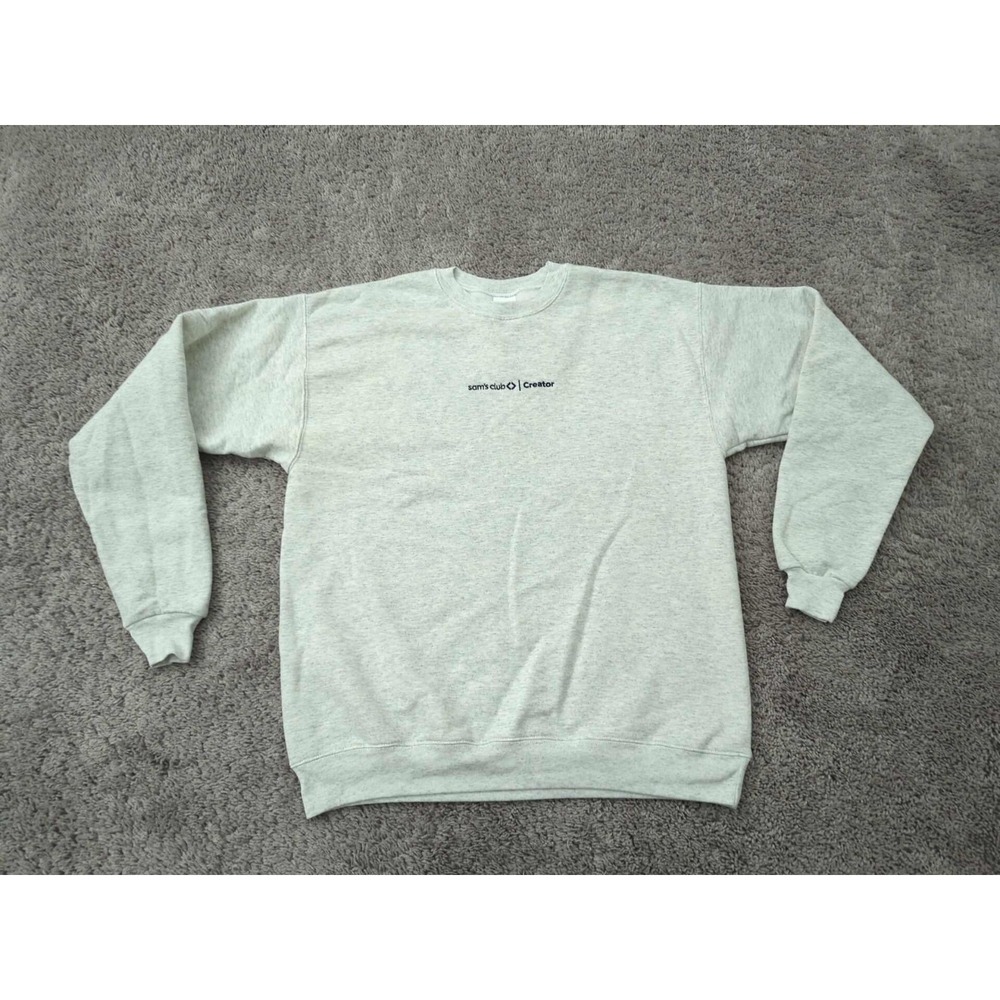 Sam's Club Creator Pullover Sweatshirt Mens M Long Sleeve‎ Hanes EcoSmart Gray
